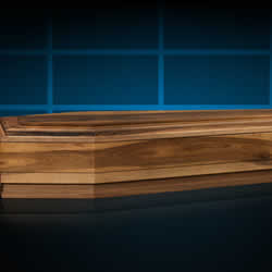Cofano funebre in noce nazionale